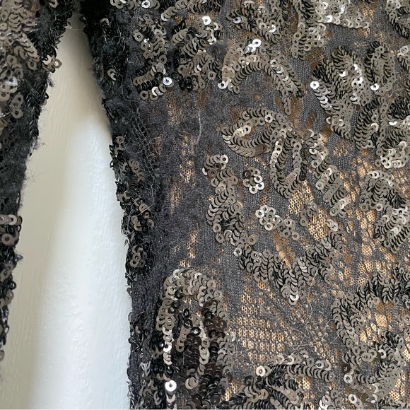 Nadine Merabi Bella Black Sequin Jumpsuit Small - Picture 13 of 13